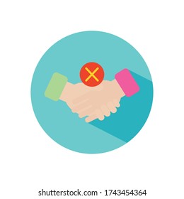icono prohibido de apretamiento a mano sobre fondo blanco, estilo de bloque, ilustración vectorial