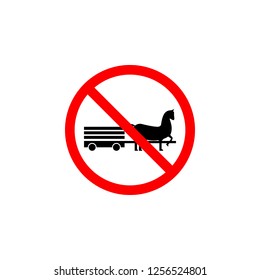 Forbidden  horse icon on white background can be used for web, logo, mobile app, UI, UX 