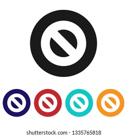 Forbidden icon.Not allowed sign,.Stop vector.No entry.Prohibition symbol.
