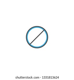 Forbidden icon design. Essential icon vector illustration design