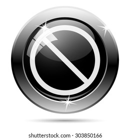 Forbidden icon. Internet button on white background. EPS10 vector 