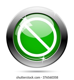 Forbidden icon. Internet button on white background. EPS10 vector.
