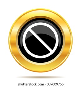 Forbidden icon. Internet button on white background. EPS10 vector.