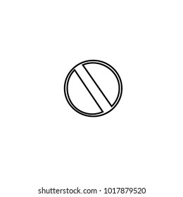 Forbidden icon isolated on white background. Trendy forbidden icon in flat style. Template for app, ui and logo, vector illustration, eps 10
