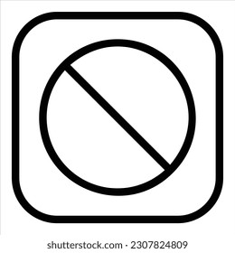 forbidden icon with isolated vektor and transparent background