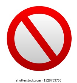 Forbidden icon on a white background