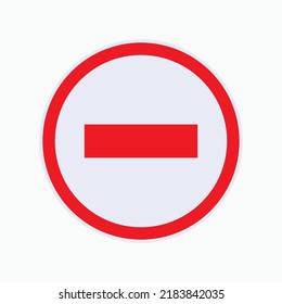 Icono Prohibido. Símbolo de prohibición - vector. 