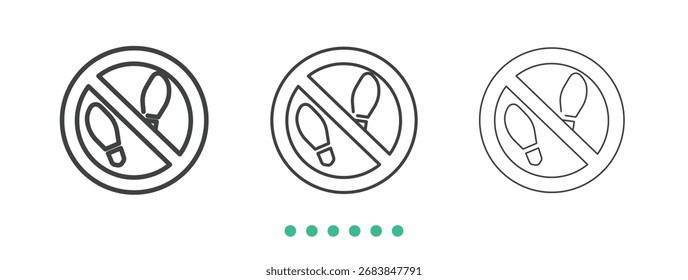 Forbidden icon. Thin line icon vector