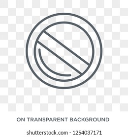 Forbidden icon. Trendy flat vector Forbidden icon on transparent background from Maps and Locations collection. High quality filled Forbidden symbol use for web and mobile