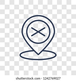 Forbidden icon. Trendy linear Forbidden logo concept on transparent background from Maps and Locations collection