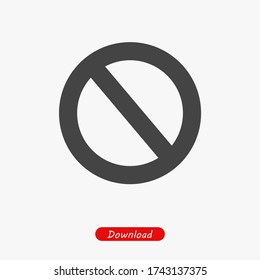 Forbidden icon vector eps 10