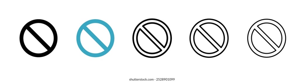 Forbidden icon vector illustration set