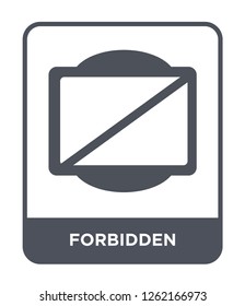 forbidden icon vector on white background, forbidden trendy filled icons from Traffic signs collection, forbidden simple element illustration