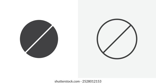 Forbidden icon vector icon set in black and white color.