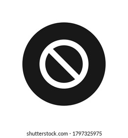 Vector de icono prohibido. Detener el signo
