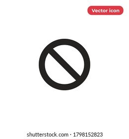 Verbotene Symbolvektorgrafik. Stoppschild