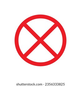 diseño de logotipo de ilustración de plantilla vectorial de icono prohibido