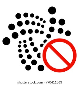 Forbidden Iota flat vector icon. An isolated icon on a white background.