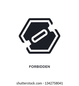 forbidden isolated icon. simple element illustration from signs concept icons. 