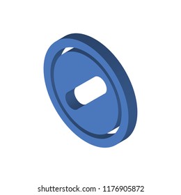 Forbidden isometric left top view 3D icon