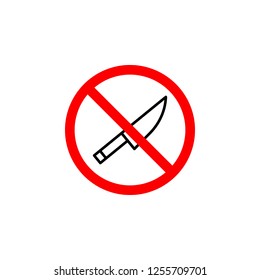 Forbidden knife icon can be used for web, logo, mobile app, UI, UX