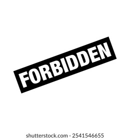 Forbidden Letter Rubber Stamp Template