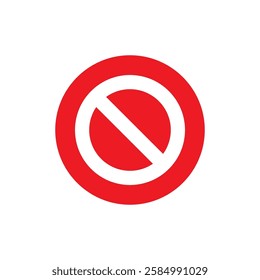 forbidden logo  icon illustration flat