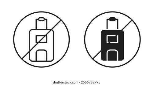Forbidden luggage signs vector illustration pack