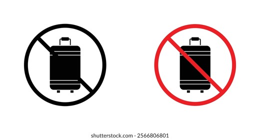 Forbidden luggage signssign vector pack for apps and web UI designs