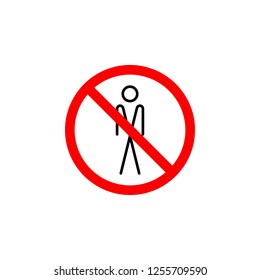 Forbidden man icon can be used for web, logo, mobile app, UI, UX