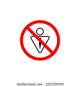 Forbidden man icon can be used for web, logo, mobile app, UI, UX