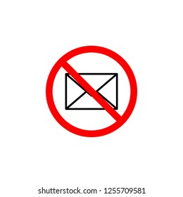 Forbidden message icon can be used for web, logo, mobile app, UI, UX