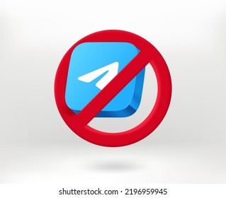 Forbidden messengers sign. 3d vector illustration
