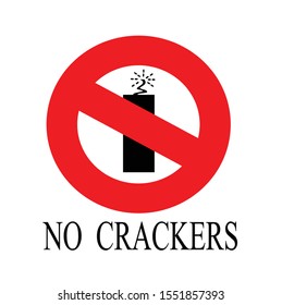 Forbidden for No Crackers sign, vector sign or icon.