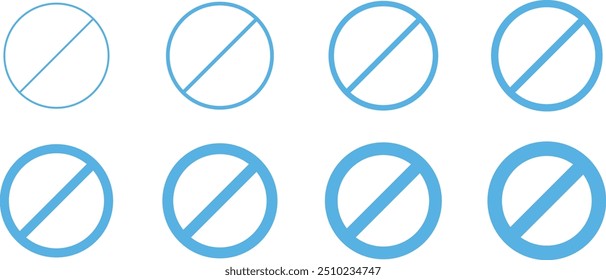 verboten kein Parksymbol gesetzt. Straßenschilder. verbotenes Symbol. verbotene Marke. rot Nicht erlaubt Stoppschild, Verbotsschild oder Stoppschild Illustration Design