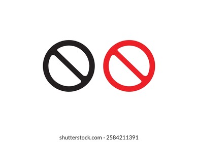 forbidden no sign icon vector silhouette isolated in white background