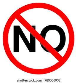 Forbidden No Sign Isolated On White Stock Vector (Royalty Free ...