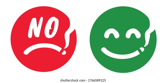 Forbidden. no smoking day, March or October. Arrow designated sign .Stop no smoke icon. vector warning. Dont smoking area symbool. Halt allowed forbid cigarette, tobacco on school or work day.