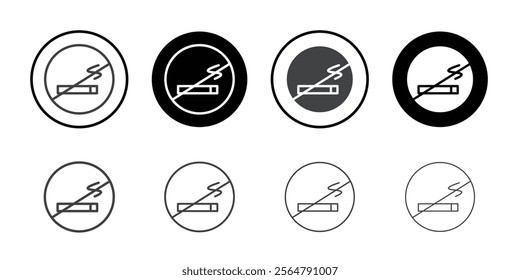 Forbidden no smoking icon simple vector symbol