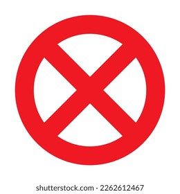 forbidden, not allowed, stop sign icon symbol vector illustration. disabled design isolated on white background. 