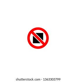 forbidden not square logo icon sign symbol circle eps 10