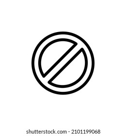 Prohibido con el vector de iconos de contorno