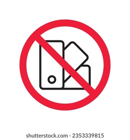 Forbidden pantone vector icon. Warning, caution, attention, restriction, label, ban, danger. No pantone flat sign design pictogram symbol. No swatch pantone color icon