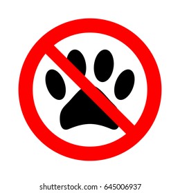 Forbidden paw sign.