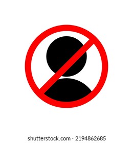 forbidden people icon. due to a case or a fugitive