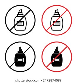 Forbidden Perfume Sign for Allergy Alerts, Sensitive Areas, and Scent-Free Zones Graphics