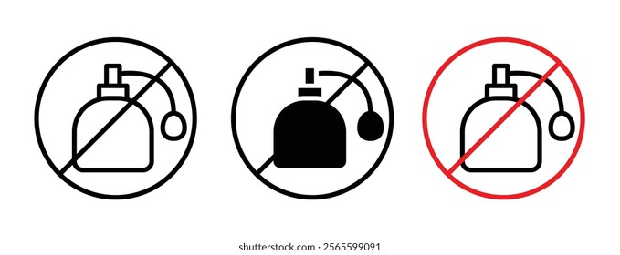 Forbidden perfume sign vector in black and yellow colors