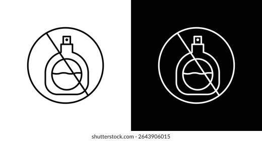 Símbolo de sinais de perfume proibido conceito para design gráfico, Site, UI. EPS