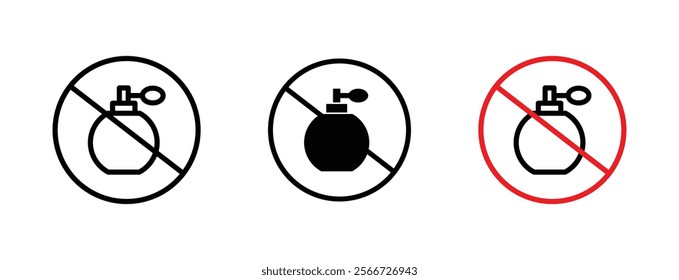 Forbidden perfume signs vector collection pack