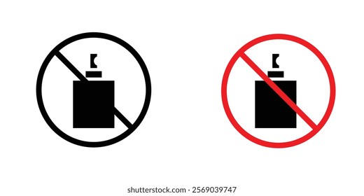 Forbidden perfume signs vector graphic pack